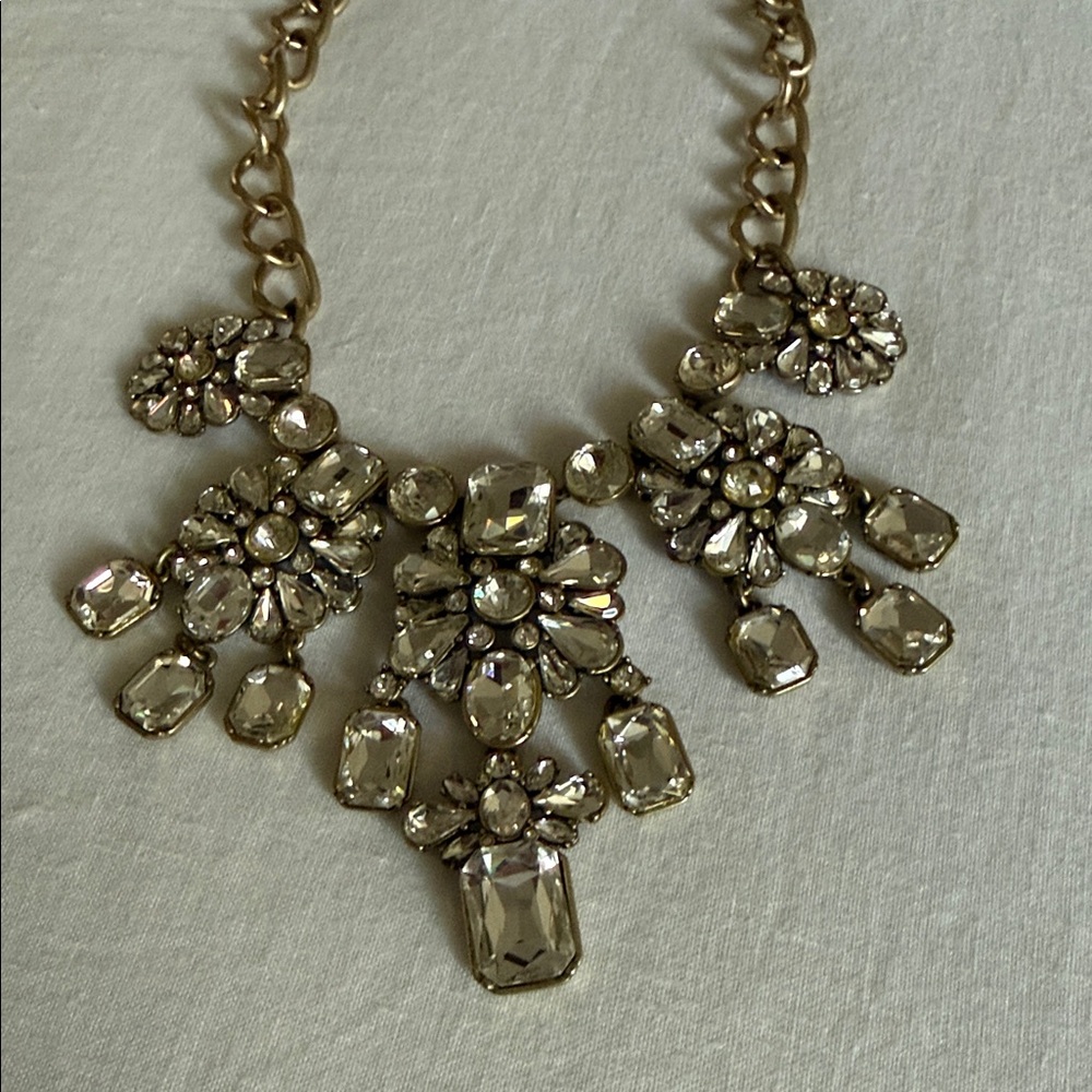 Banana Republic Gold and Silver Floral Necklace